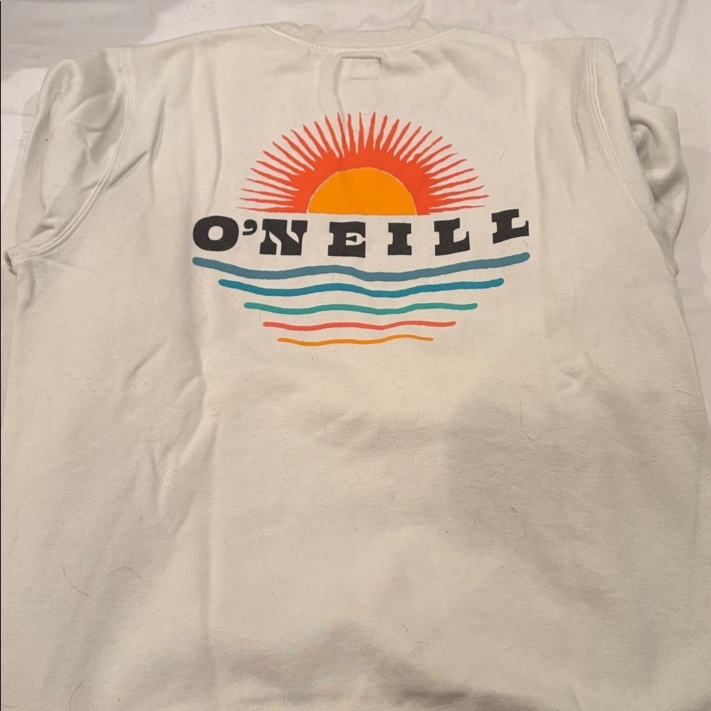 O’Neill Mens Sun & Waves Graphic Crewneck Sweatshirt White XL - Picture 5 of 5